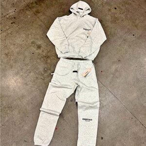 Essentials Light Oat Hoodie and Sweatpants Set
